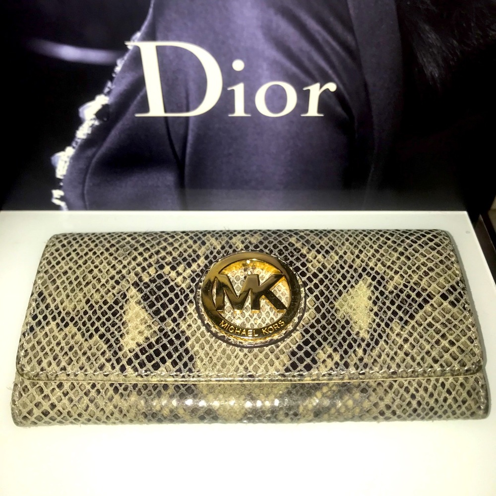 Michael Kors snakeskin wallet
